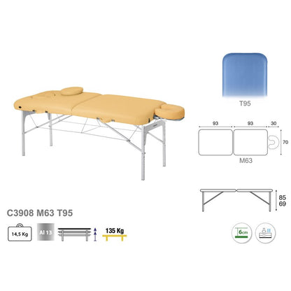 Höhenverstellbare Koffermassagebank Aluminium für Therapie